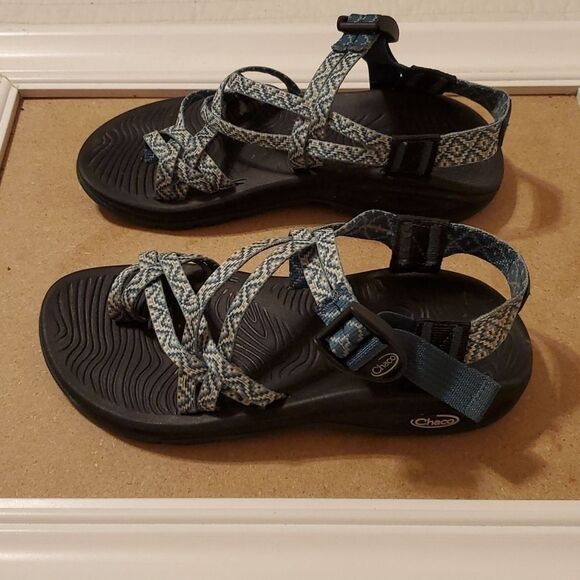 Ladies Chaco teal & cream strapy sandals Size 6 - Picture 6 of 7